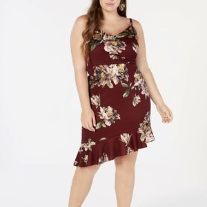 NWT Soprano Burgundy Floral Dress - Size S 🌹